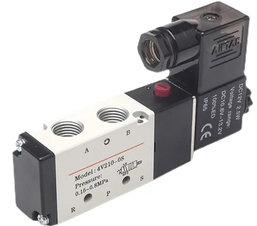 4V210-08 24V Type Pneumatic Electric Solenoid Valve Directional Control Air Magnetic Valve 1Pcs